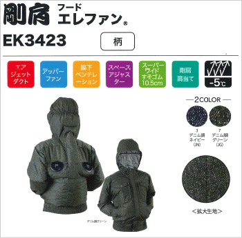 EK3423 剛肩フードエレファン
